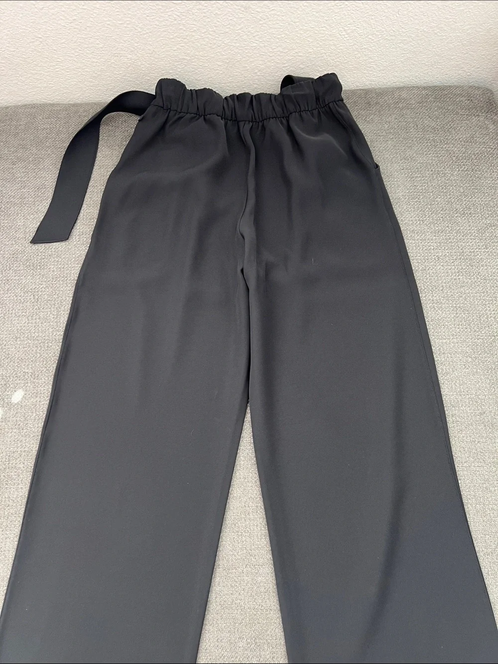 lululemon athletica Black Straight-Leg Tie-Waist Pants